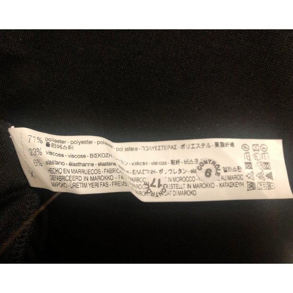 NWOT ZARA BLACK OFF SHOULDER RUFFLE BODYCON DRESS - Picture 8 of 8